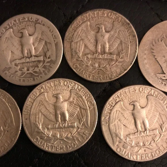 90% silver coins American quarters - Picture 7 of 17